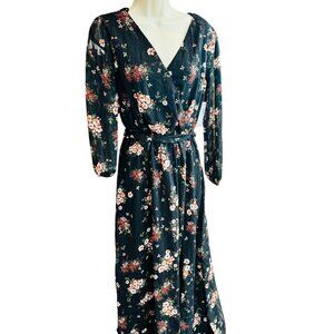 Premier Amour Dress Size 2 Black with flowers